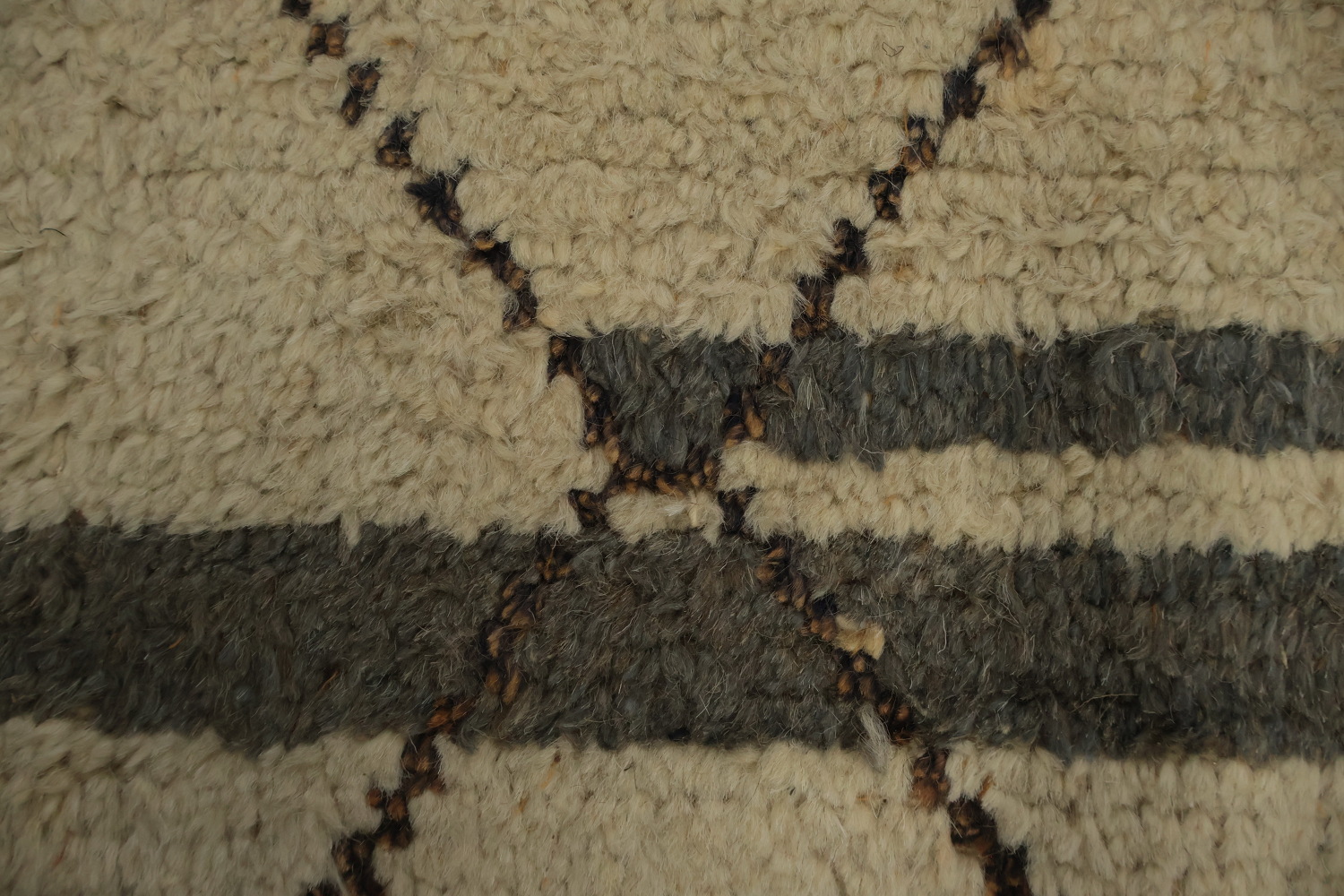 Moroccan Area Rug 8x11 with Bold and Muted Geometric Details