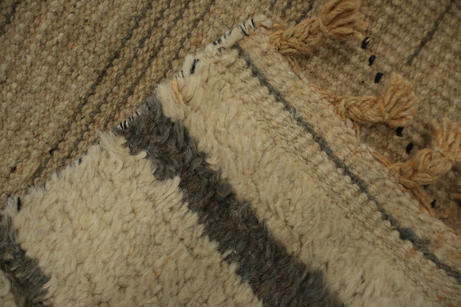 Moroccan Area Rug 8x11 with Bold and Muted Geometric Details