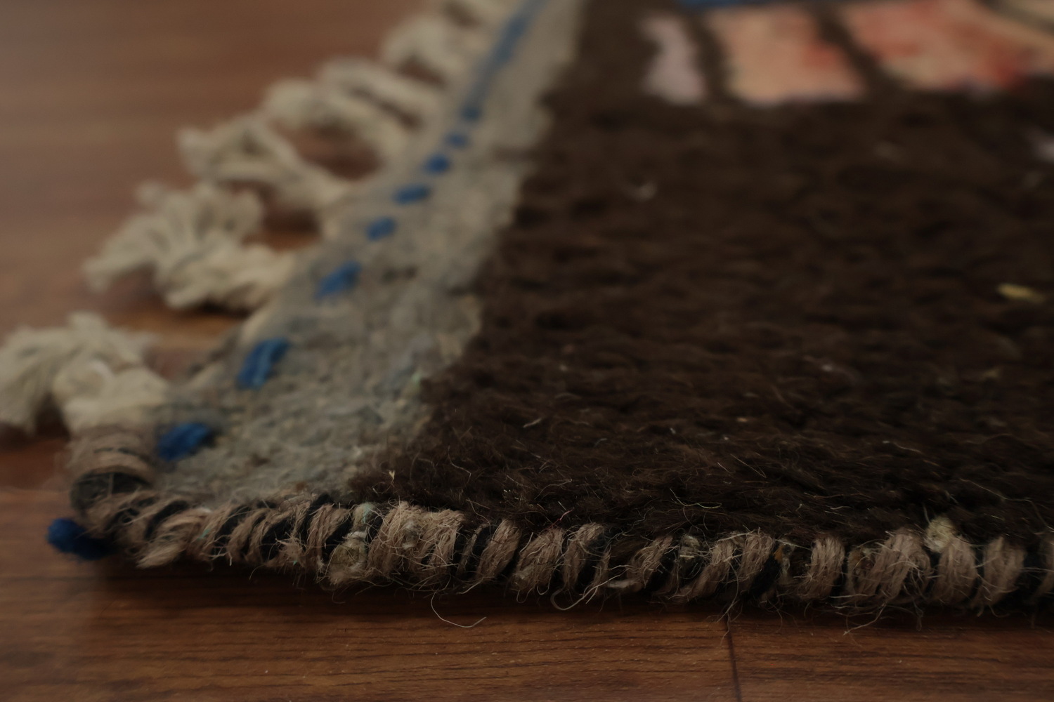 Tribal Brown Moroccan Wool Area Rug 9x12