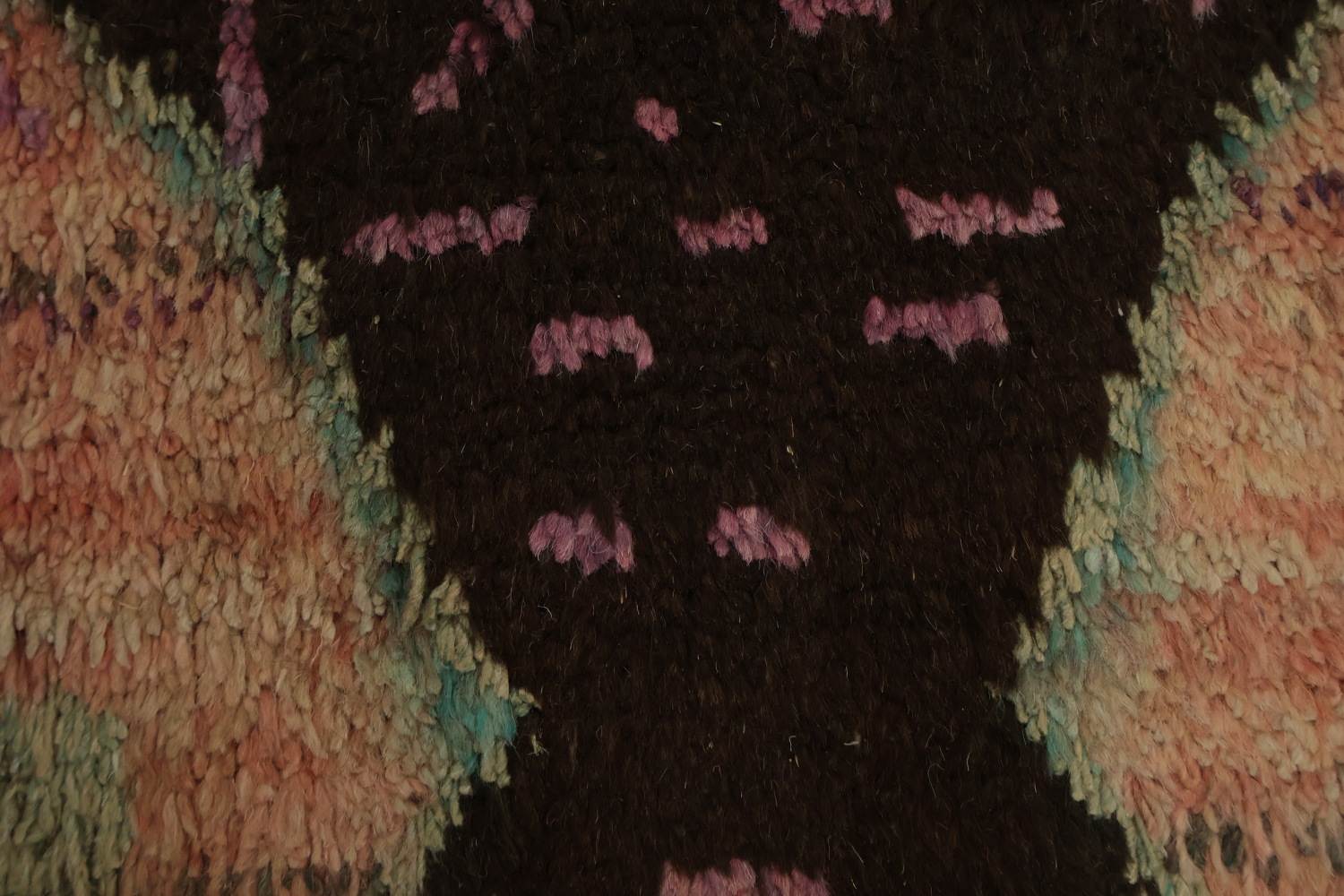 Tribal Brown Moroccan Wool Area Rug 9x12