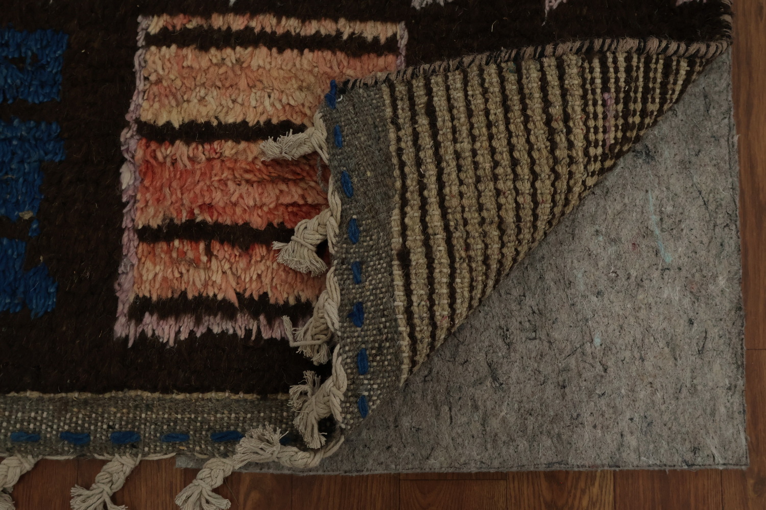 Tribal Brown Moroccan Wool Area Rug 9x12