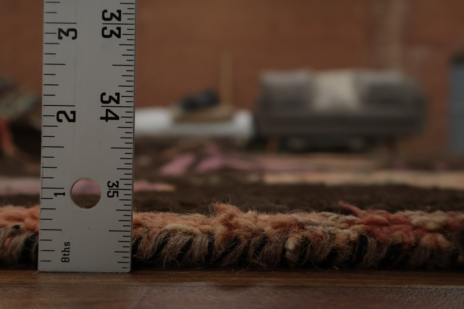 Tribal Brown Moroccan Wool Area Rug 9x12