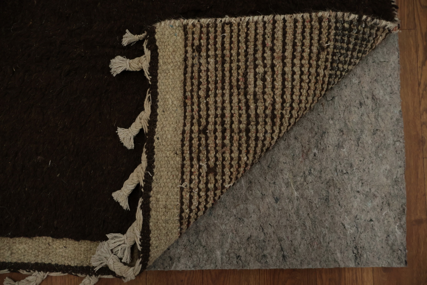 Handcrafted Wool Moroccan Area Rug 9x12 with Artistic Stripe Motifs
