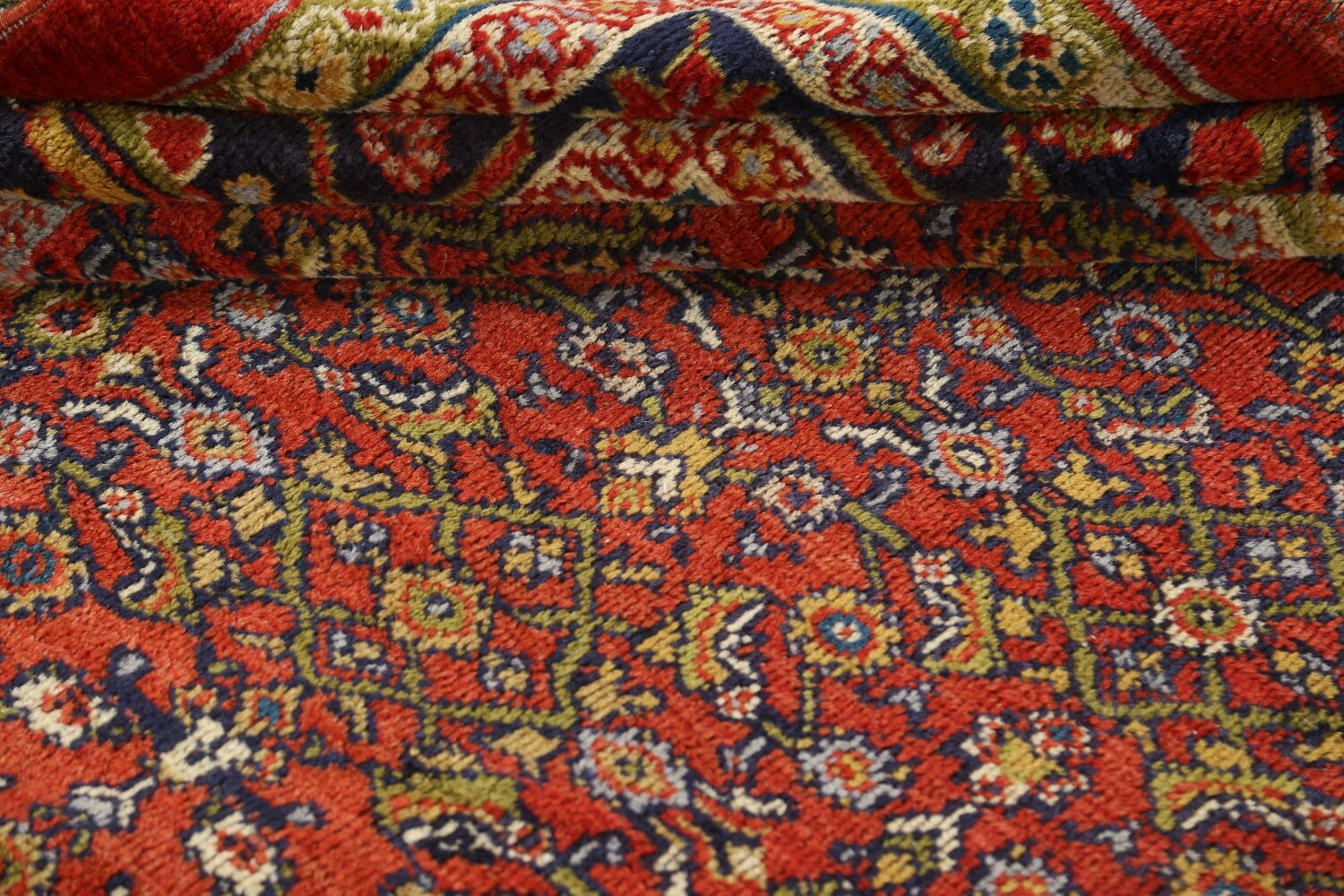 Pre-1900 Antique Vegetable Dye Sultanabad Persian Rug 15x22