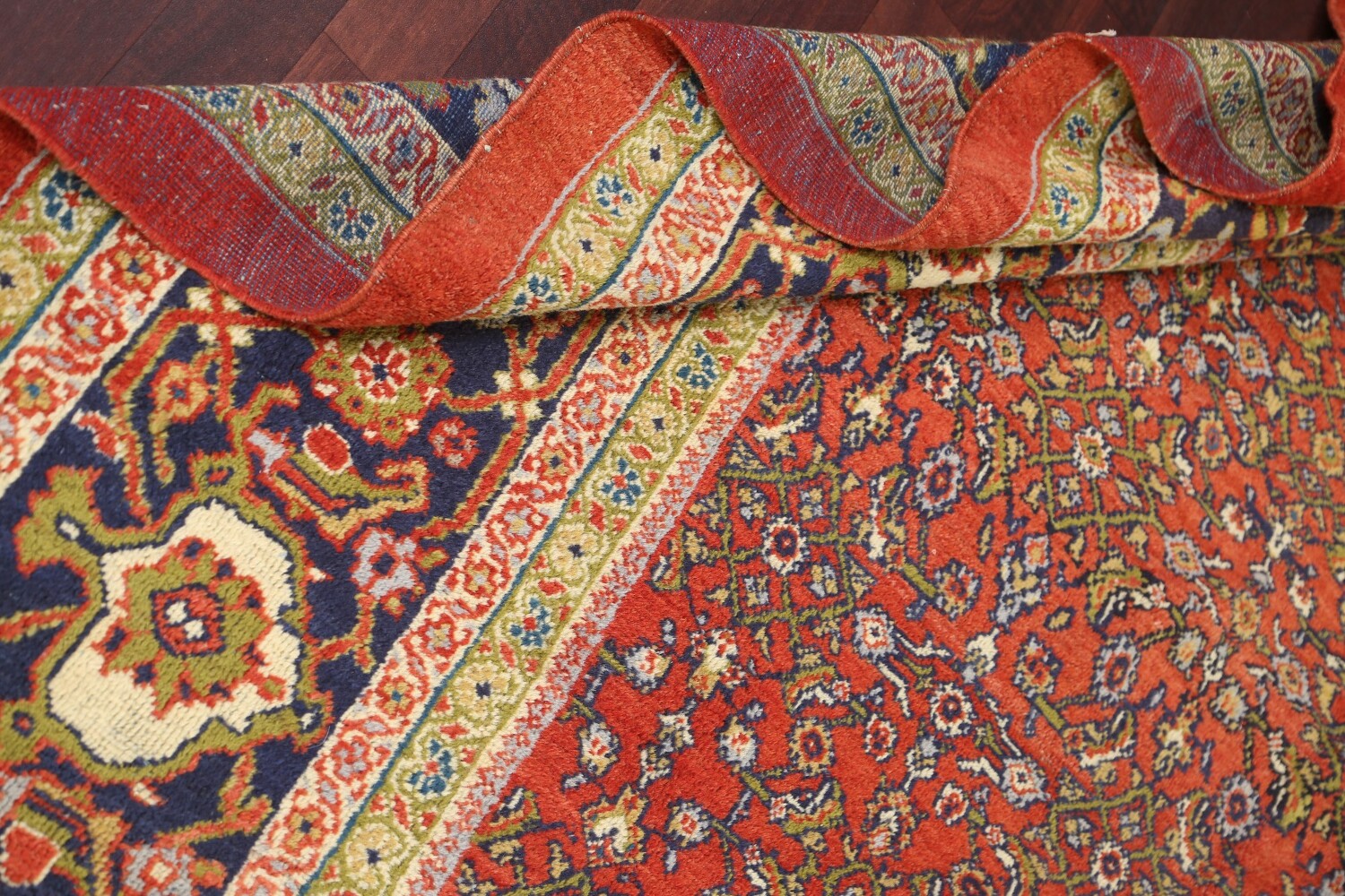 Pre-1900 Antique Vegetable Dye Sultanabad Persian Rug 15x22