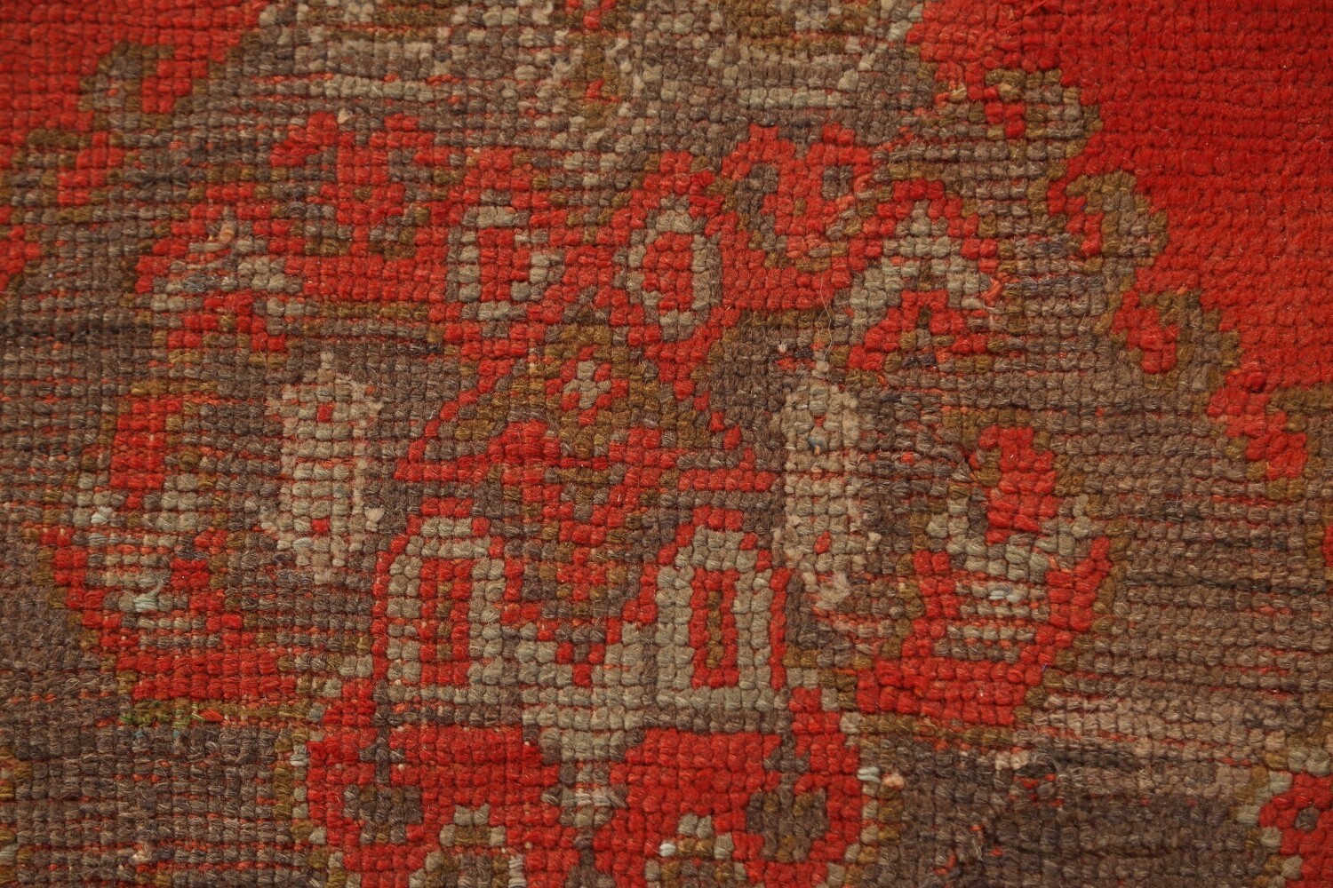 Pre-1900 Antique Vegetable Dye Oushak Turkish Area Rug 14x19
