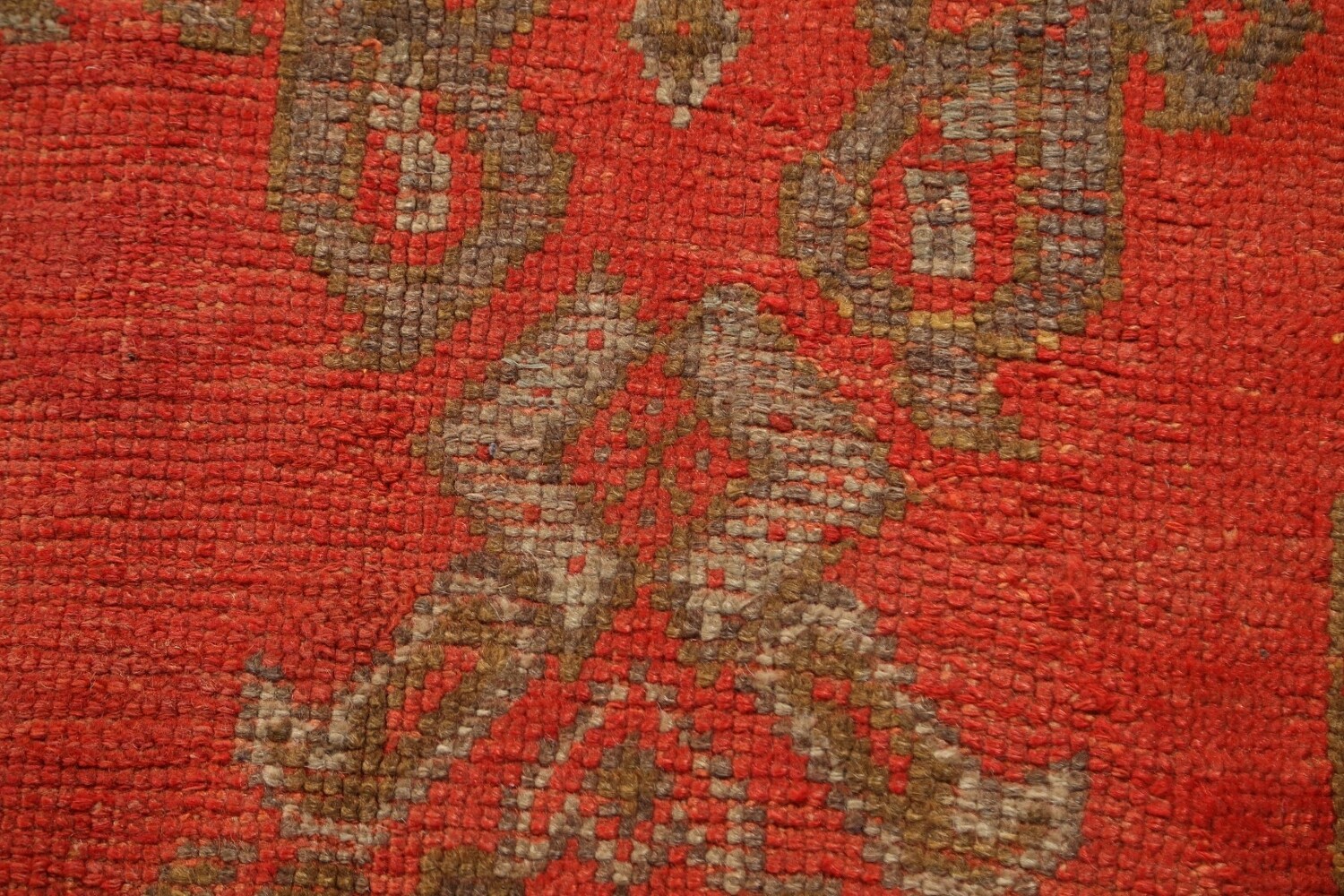 Pre-1900 Antique Vegetable Dye Oushak Turkish Area Rug 14x19