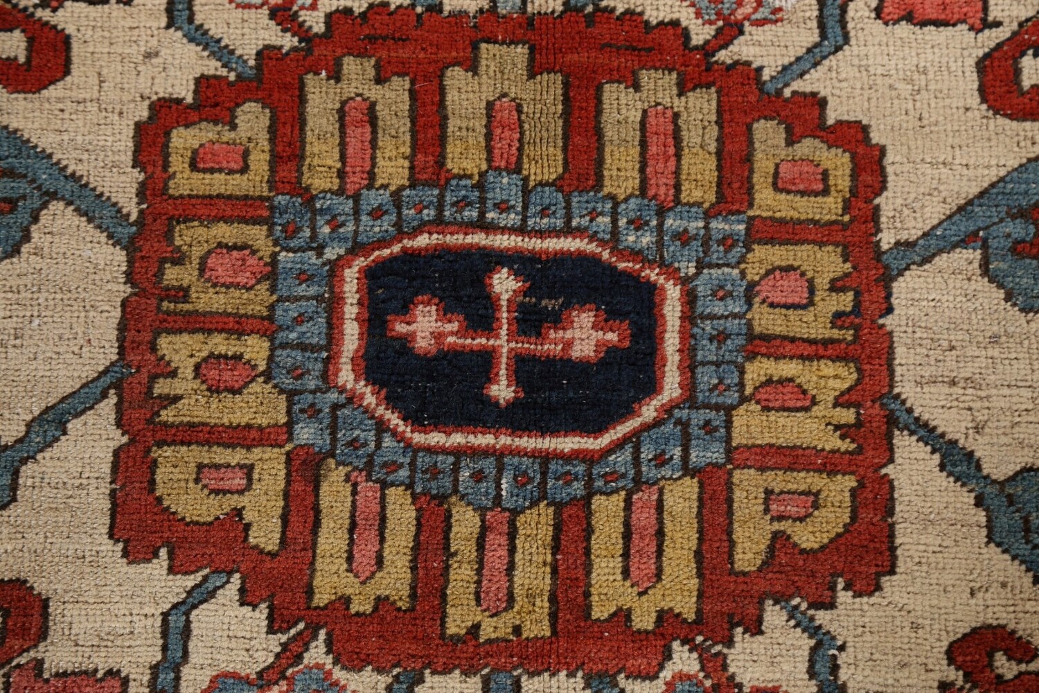 Antique Vegetable Dye Heriz Serapi Persian Area Rug 10x11