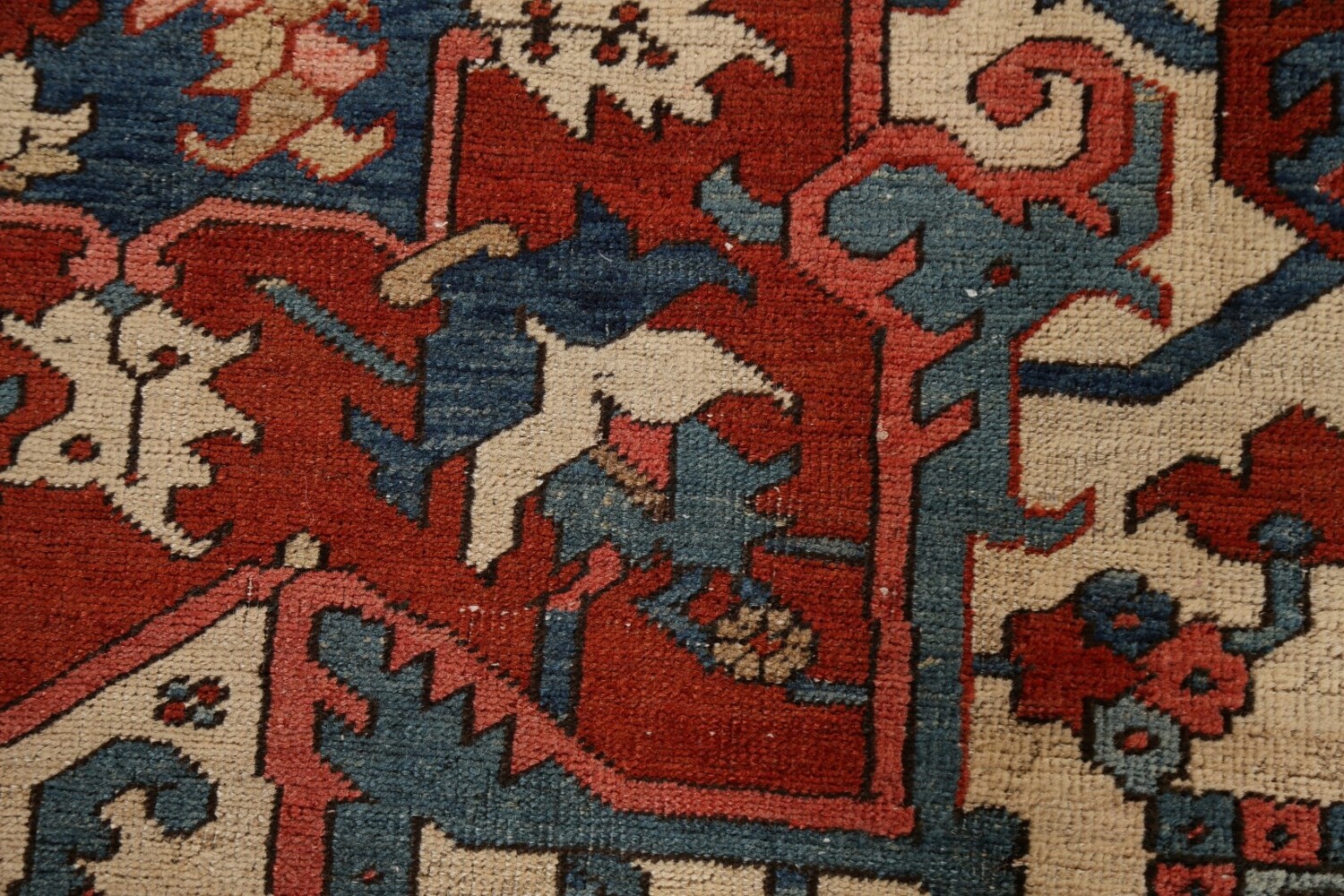 Antique Vegetable Dye Heriz Serapi Persian Area Rug 10x11