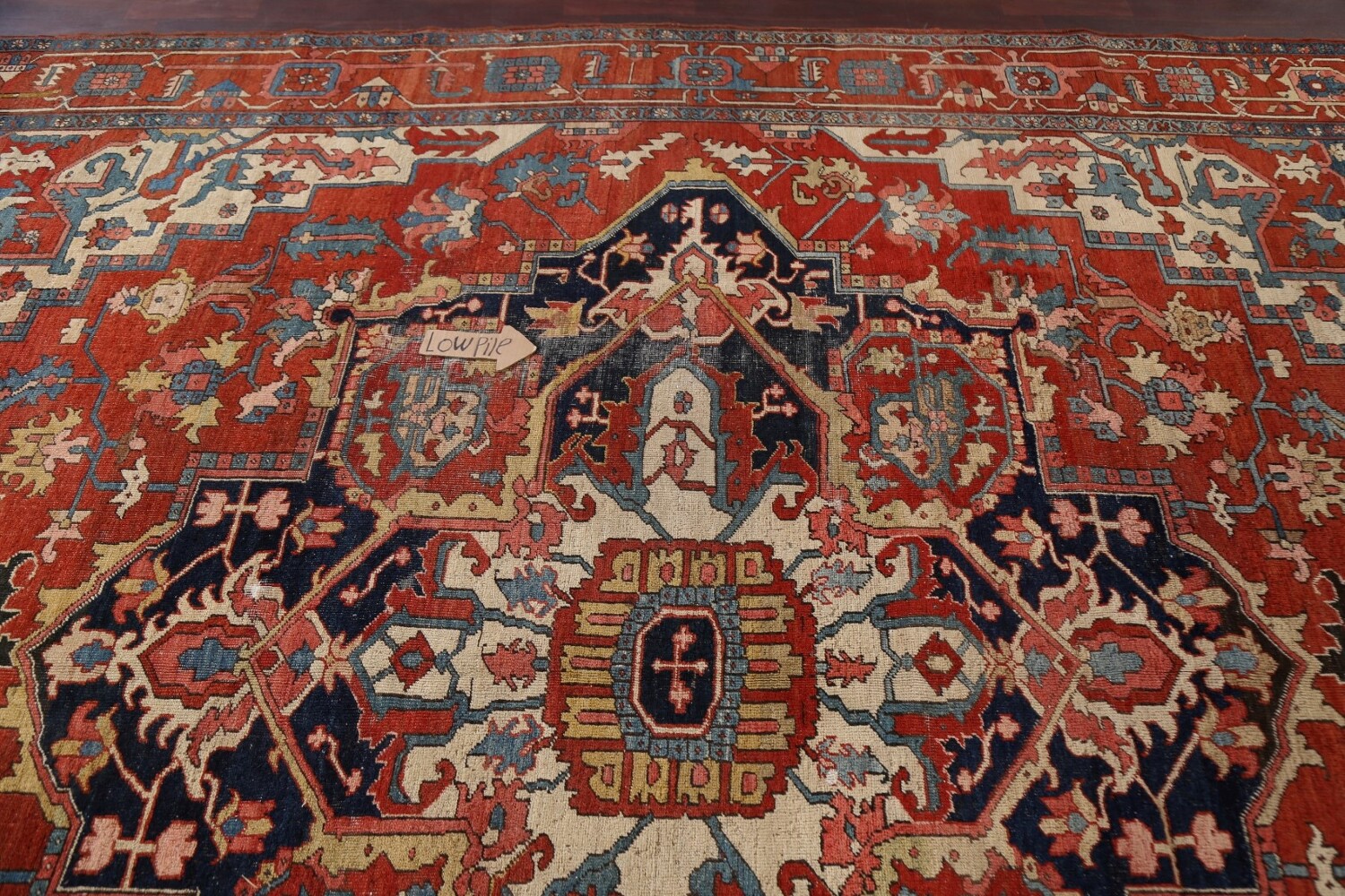 Antique Vegetable Dye Heriz Serapi Persian Area Rug 10x11
