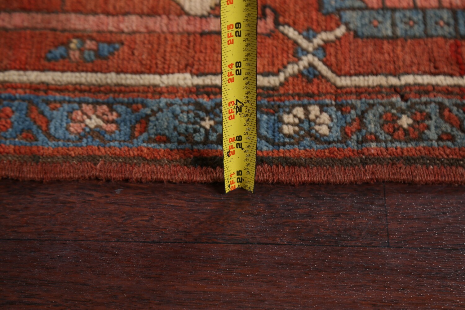 Antique Vegetable Dye Heriz Serapi Persian Area Rug 10x11