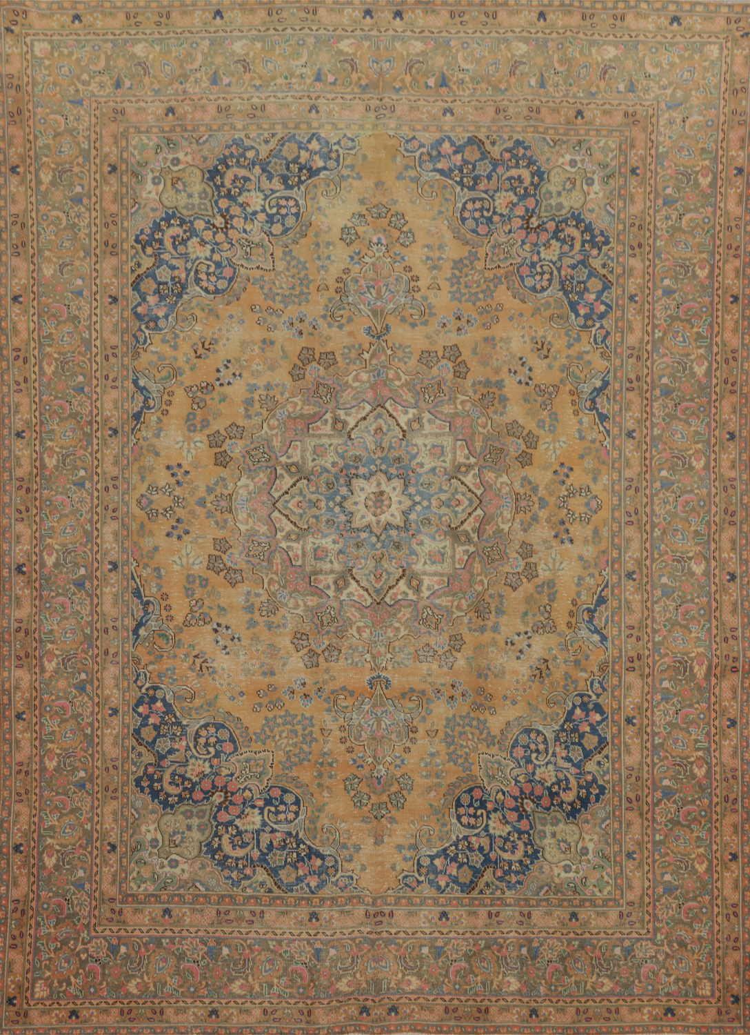 Handmade Wool Mashad Persian Area Rug 9x12