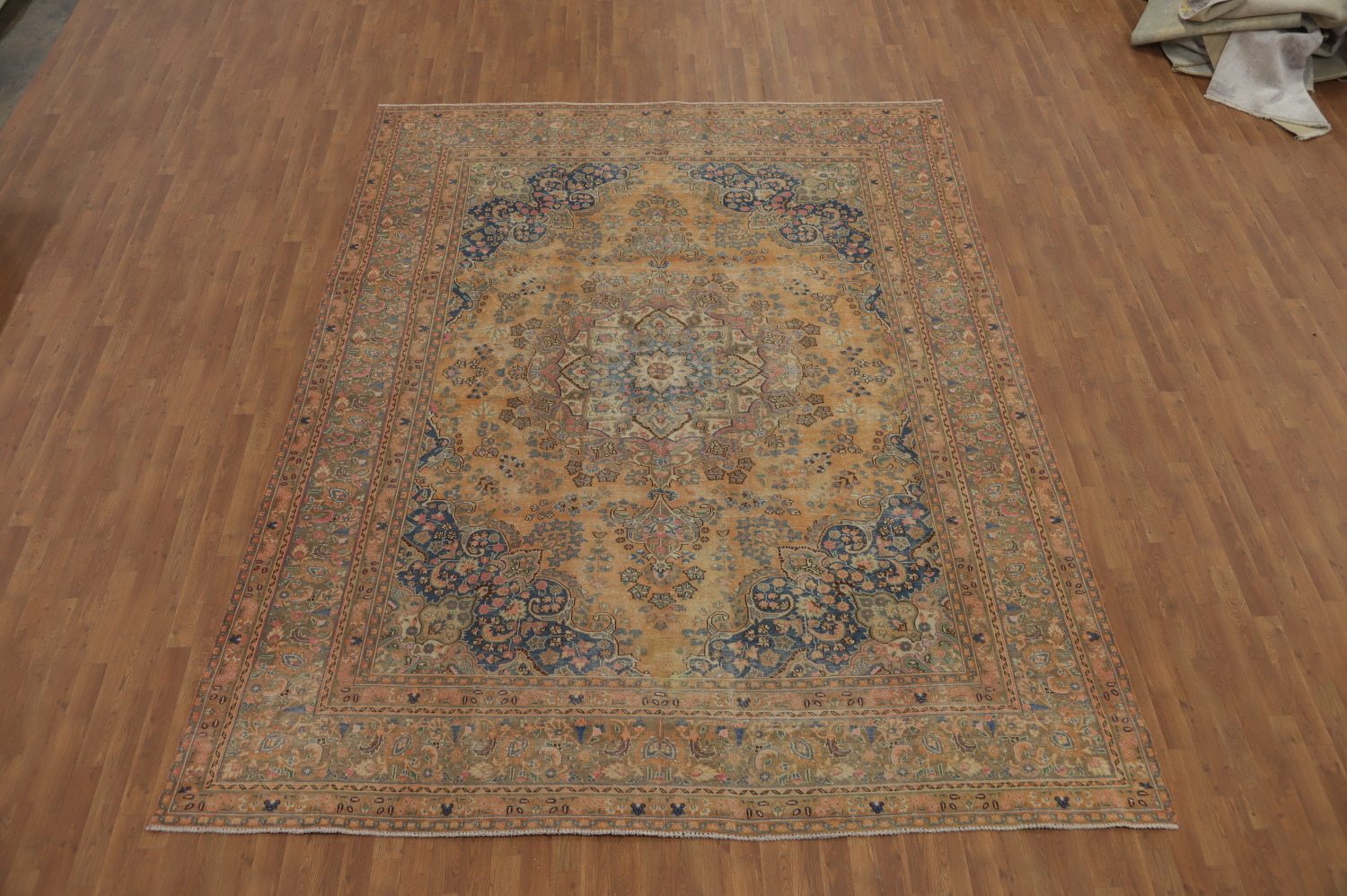 Handmade Wool Mashad Persian Area Rug 9x12