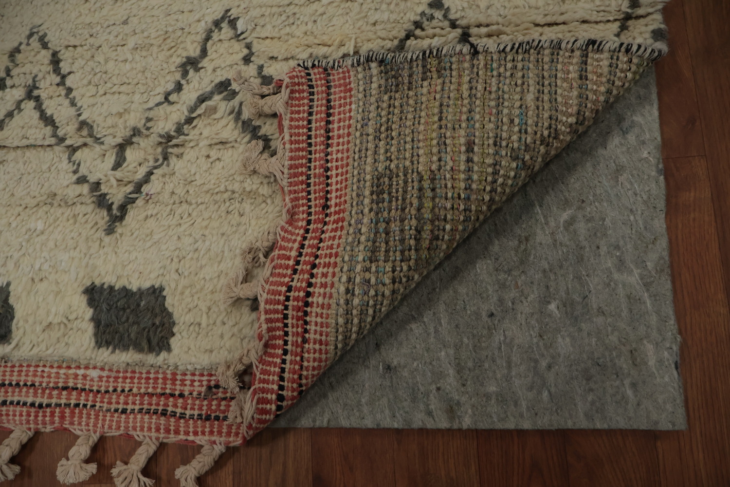 Artisanal Wool Moroccan Large Rug 12x19 with Authentic Tribal Aesthetics