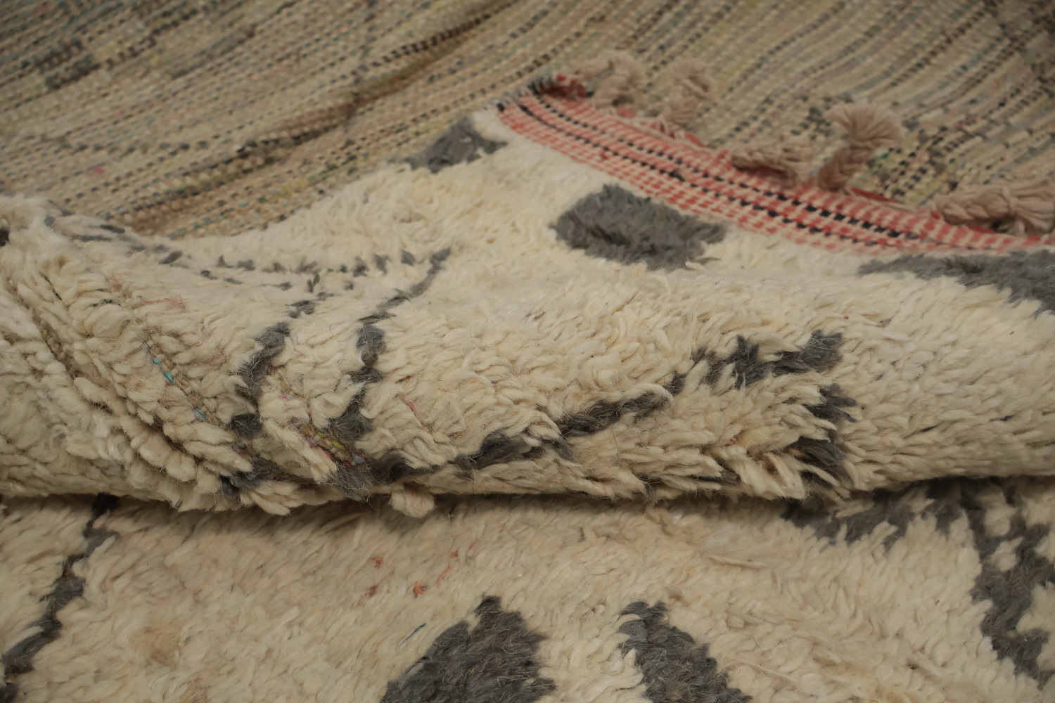 Artisanal Wool Moroccan Large Rug 12x19 with Authentic Tribal Aesthetics