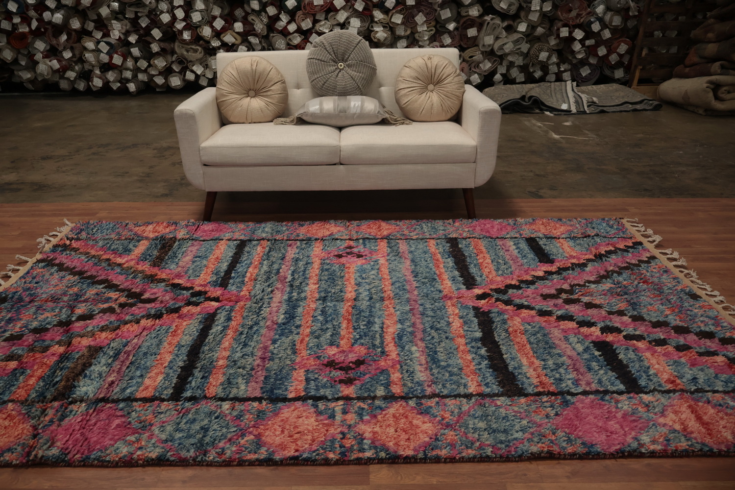 Wool Moroccan Handmade Area Rug 6x10