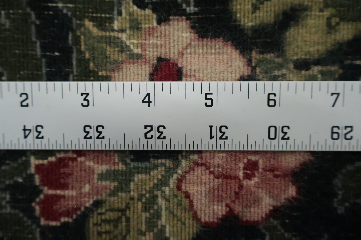 Black Floral Aubusson Area Rug 6x10