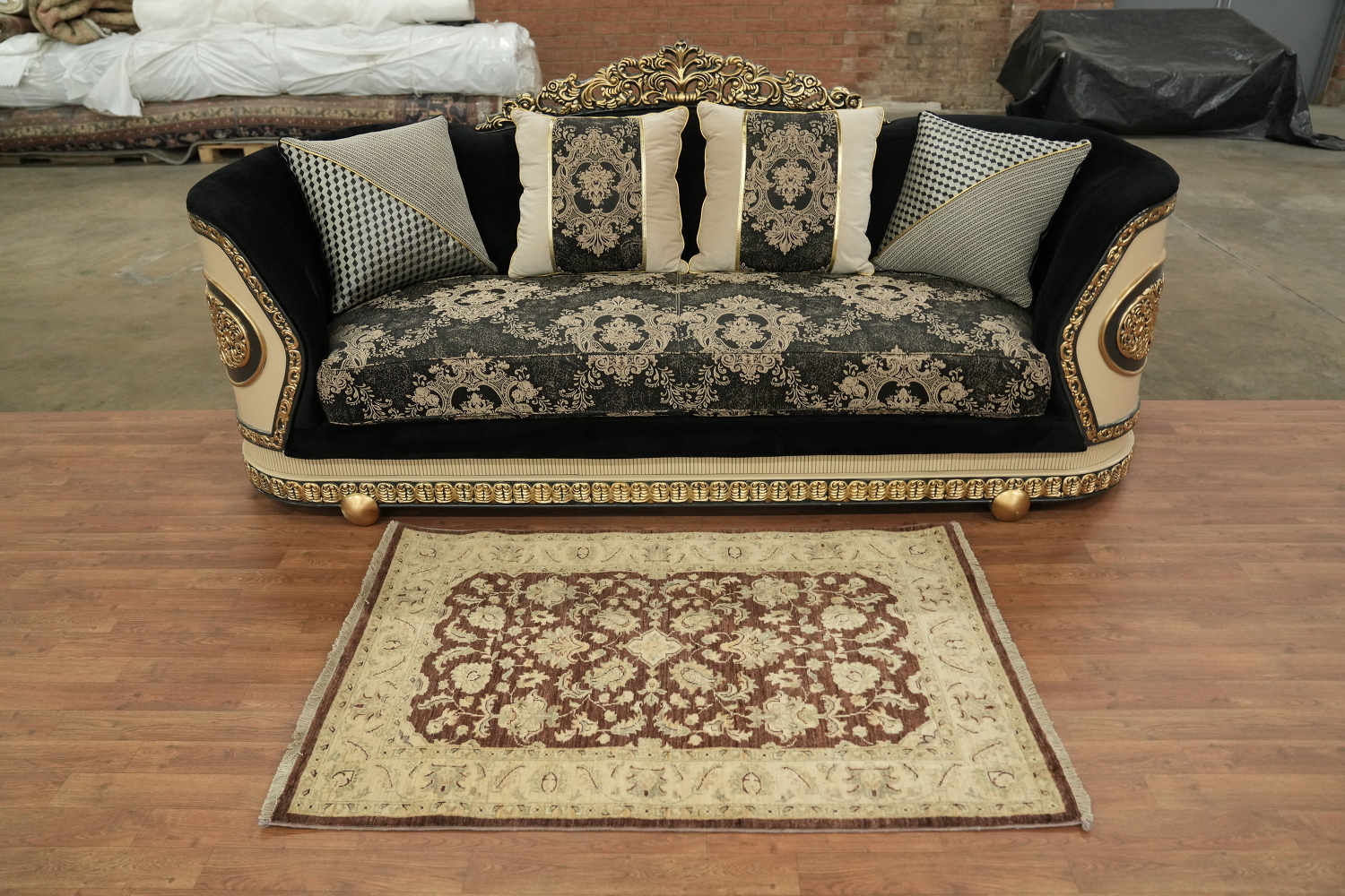 Vegetable Dye Chobi Peshawar Handmade Wool Rug 3x5