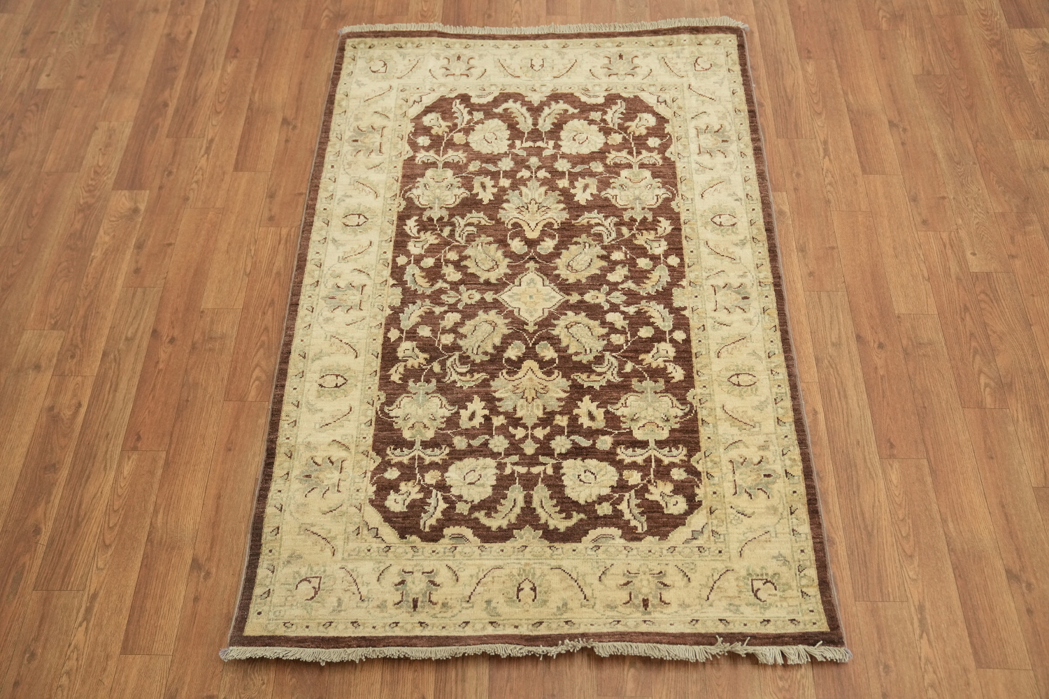 Vegetable Dye Chobi Peshawar Handmade Wool Rug 3x5