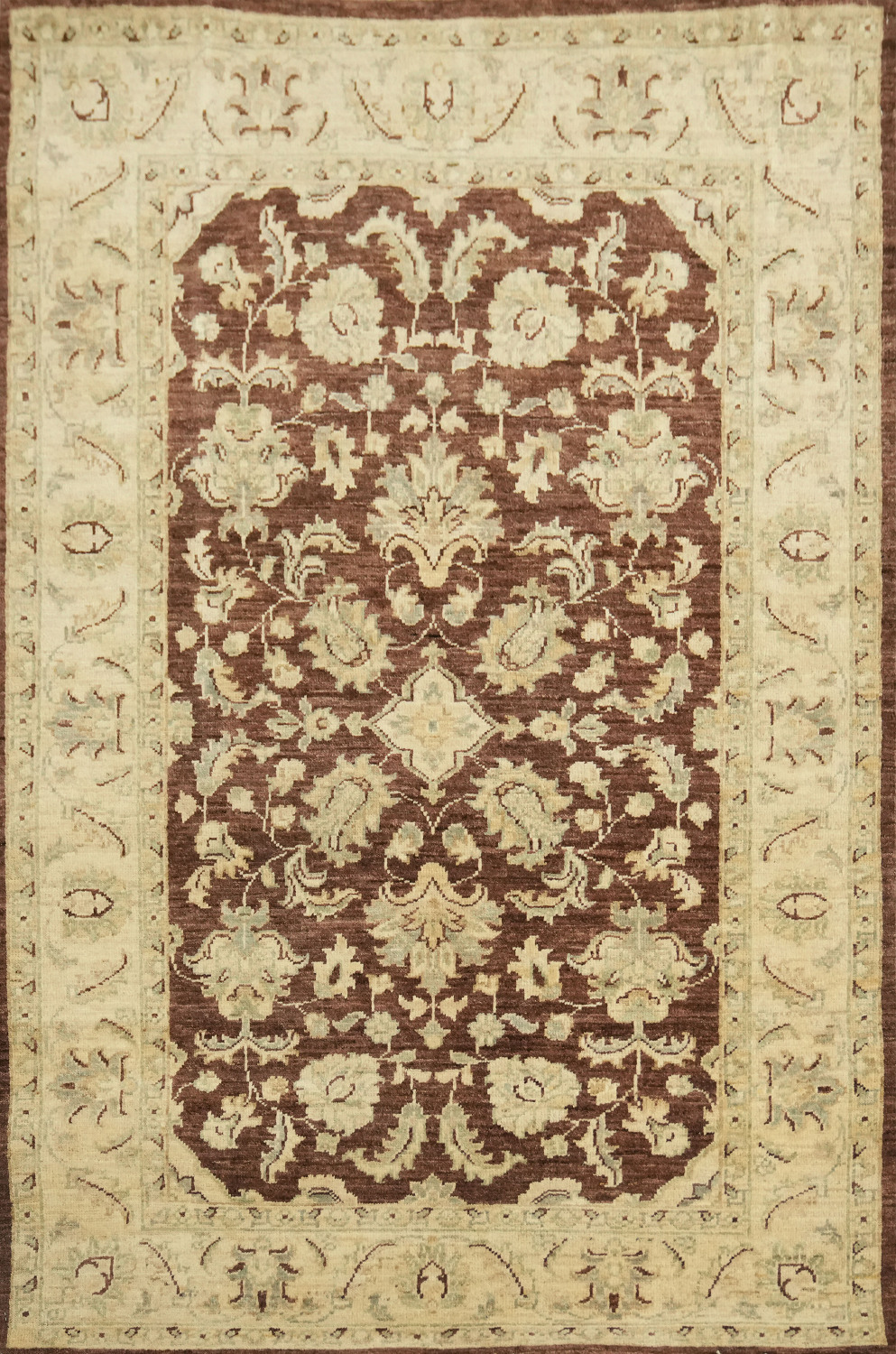 Vegetable Dye Chobi Peshawar Handmade Wool Rug 3x5