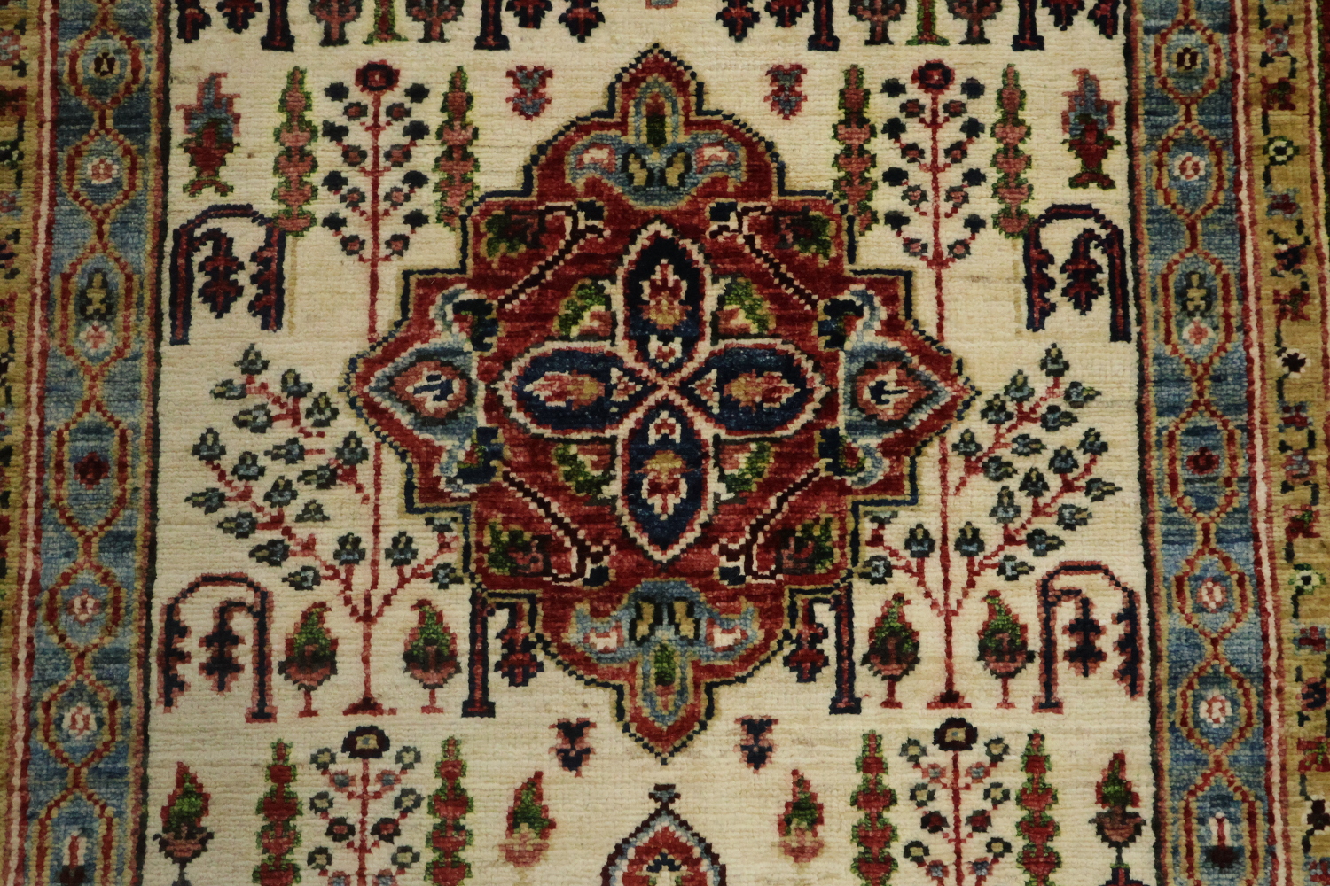 Vegetable Dye Ziegler Wool Area Rug 4x5