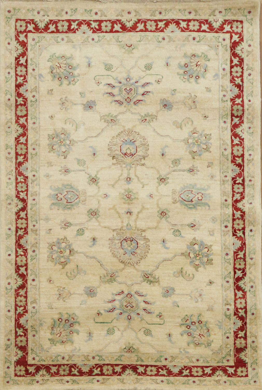 Vegetable Dye Chobi Peshawar Wool Handmade Rug 3x5