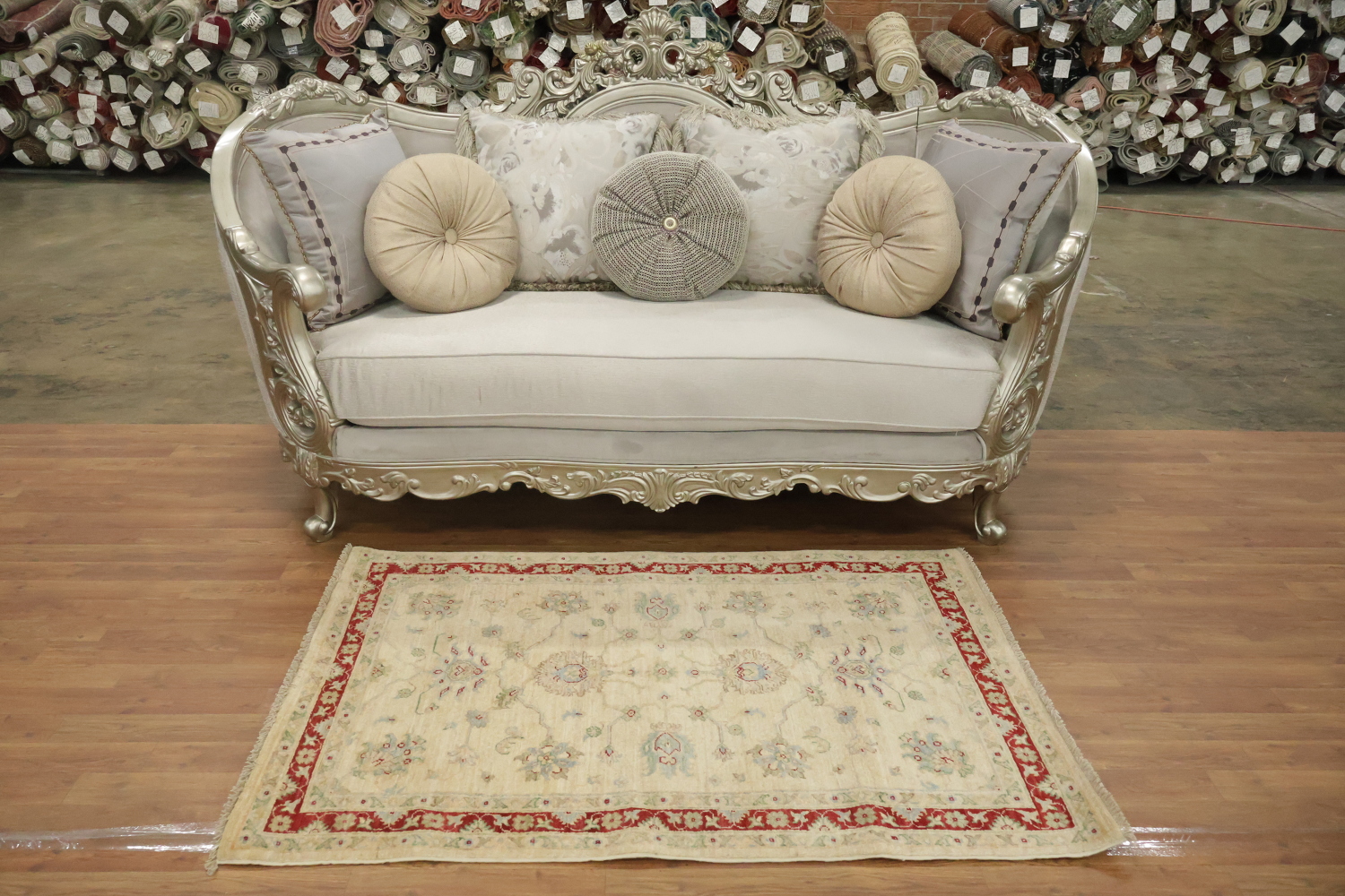 Vegetable Dye Chobi Peshawar Wool Handmade Rug 3x5