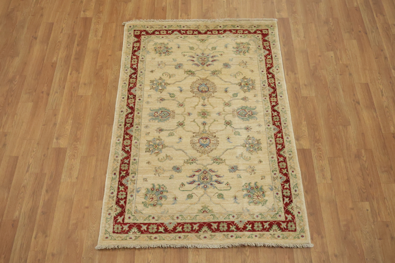 Vegetable Dye Chobi Peshawar Wool Handmade Rug 3x5