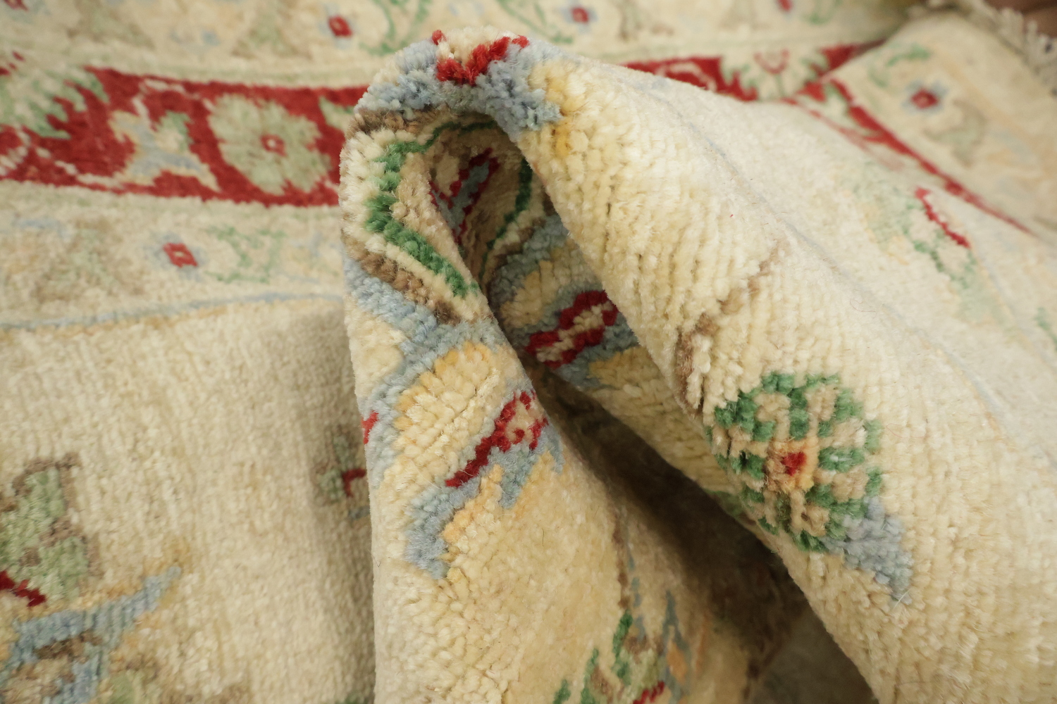 Vegetable Dye Chobi Peshawar Wool Handmade Rug 3x5