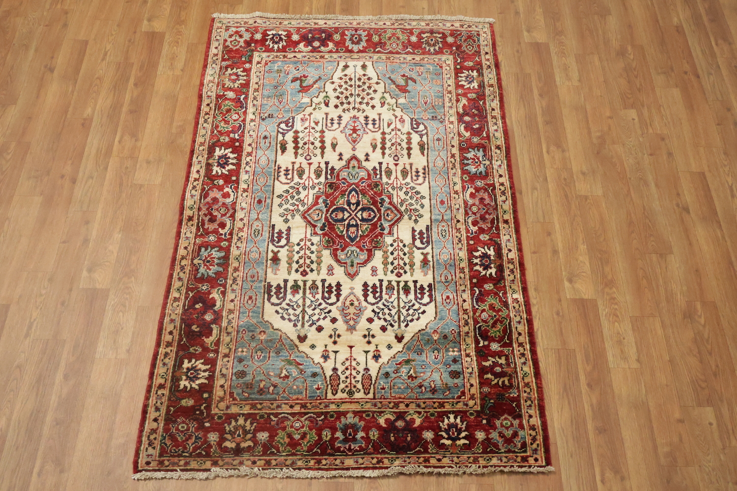 Vegetable Dye Ziegler Handmade Wool Rug 3x5