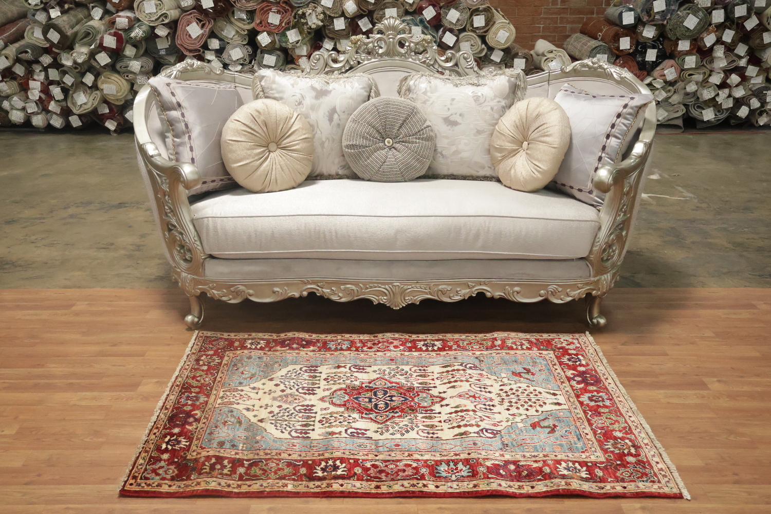 Vegetable Dye Ziegler Handmade Wool Rug 3x5