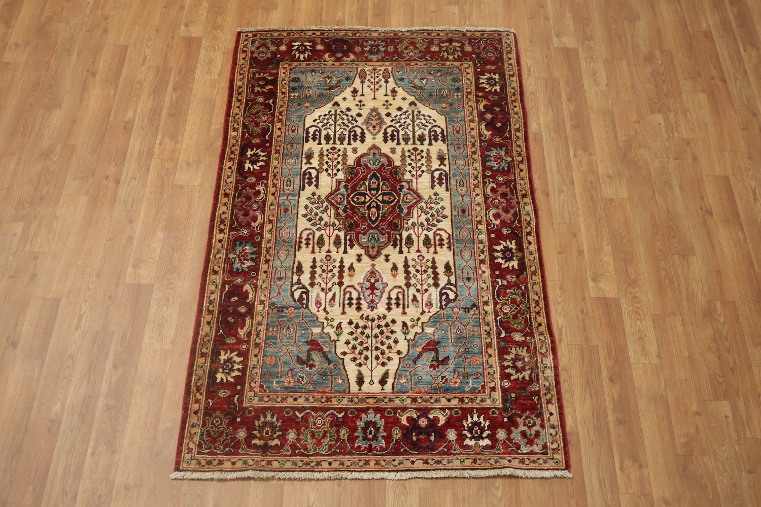 Vegetable Dye Ziegler Handmade Wool Rug 3x5