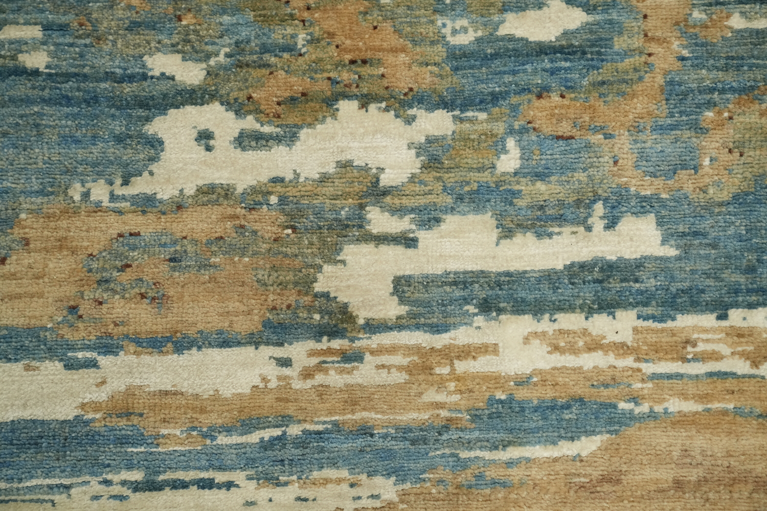 Vegetable Dye Handmade Abstract Wool/ Silk Area Rug 4x6