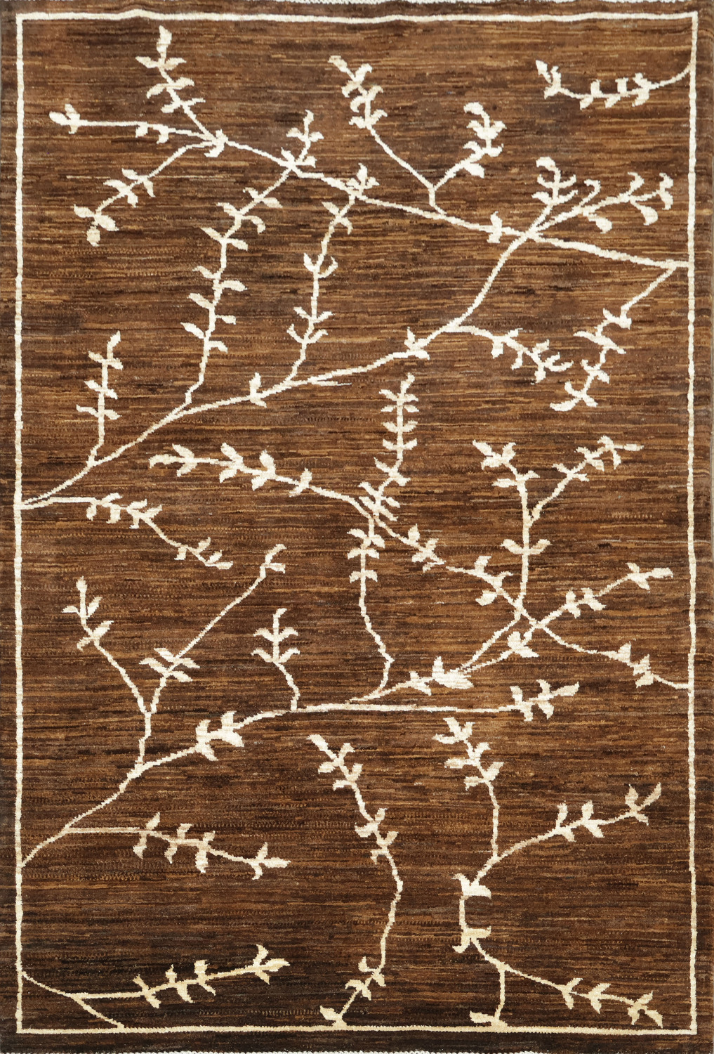 Vegetable Dye Nature Print Gabbeh Kashkoli Area Rug 4x6