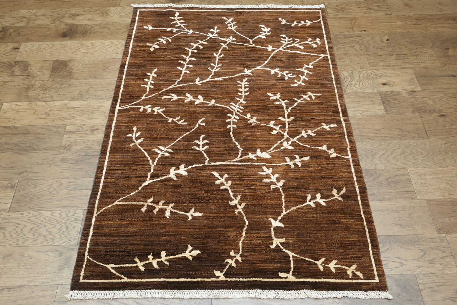 Vegetable Dye Nature Print Gabbeh Kashkoli Area Rug 4x6