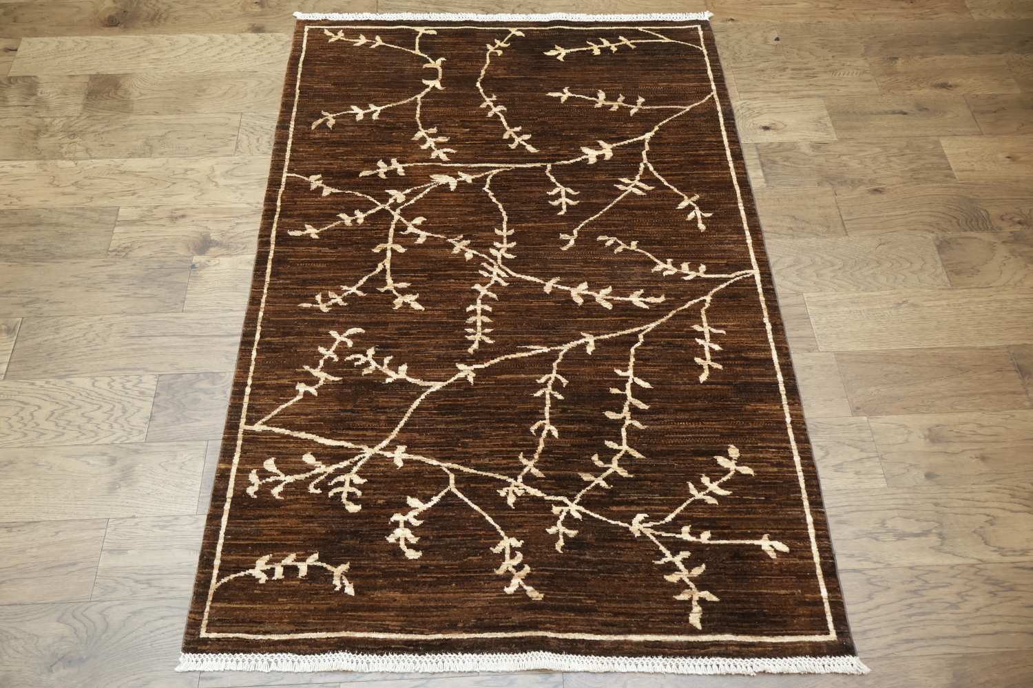 Vegetable Dye Nature Print Gabbeh Kashkoli Area Rug 4x6