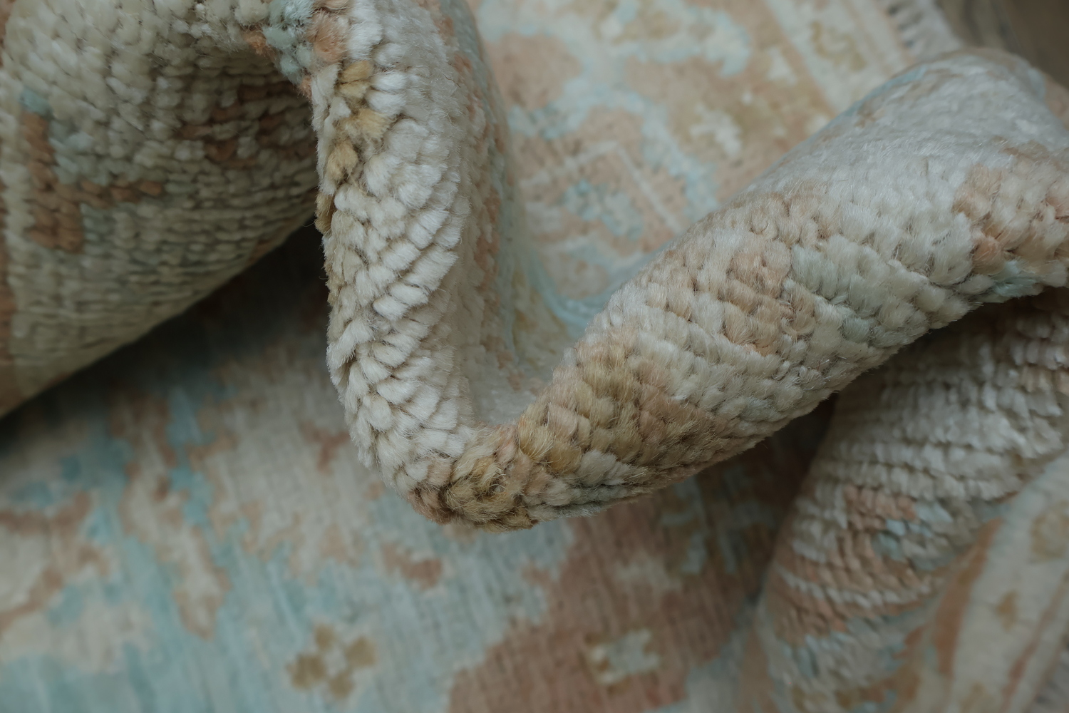 Vegetable Dye Oushak Turkish Area Rug 4x6