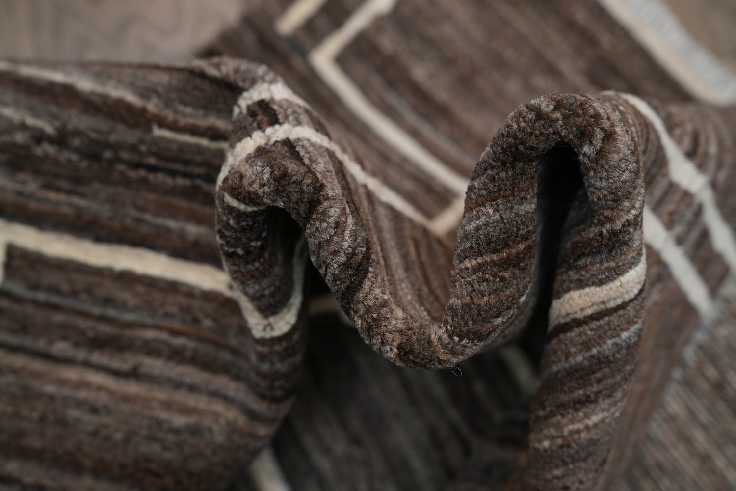 Earth-Tone Gabbeh Kashkoli Wool Area Rug 5x7