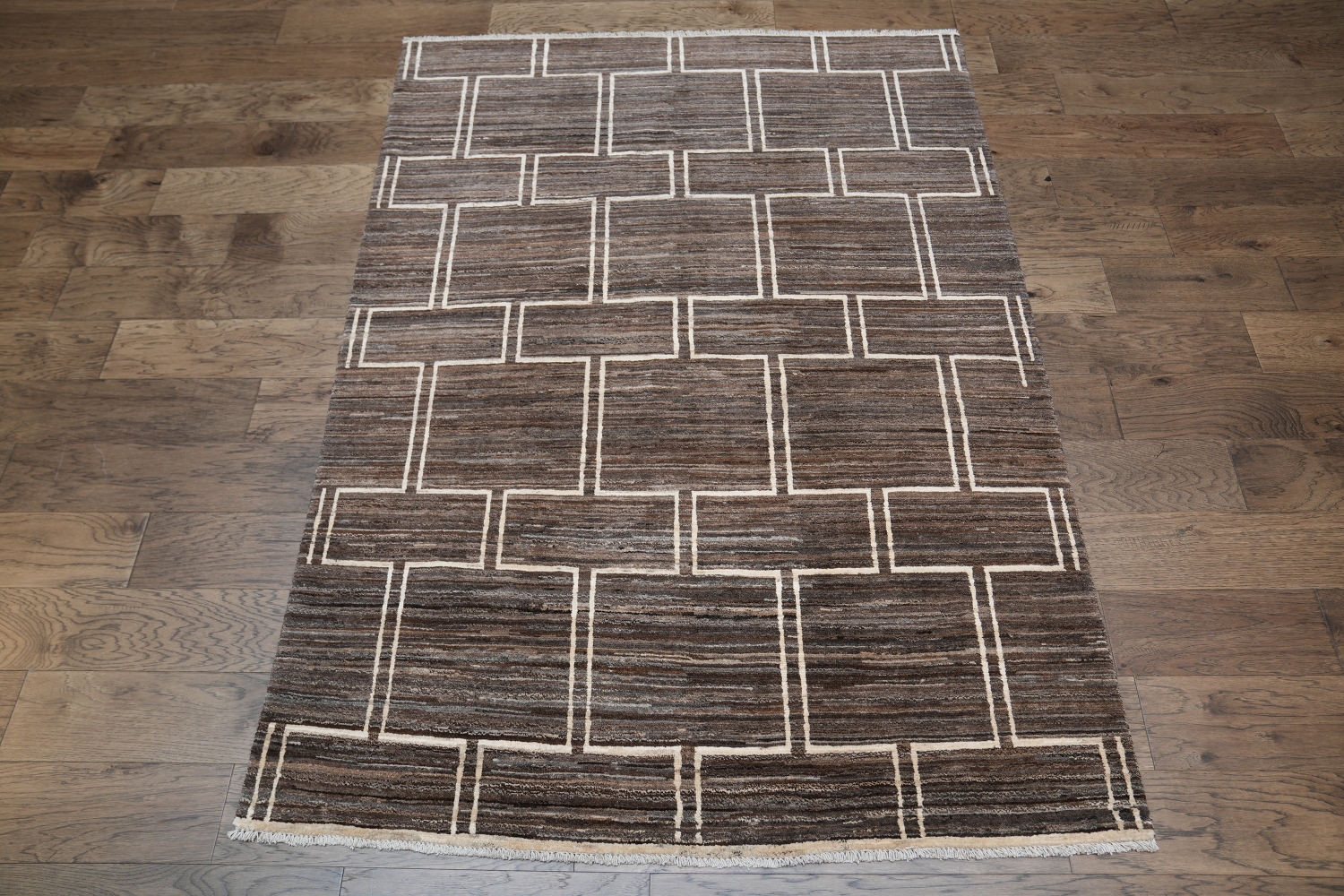 Earth-Tone Gabbeh Kashkoli Wool Area Rug 5x7