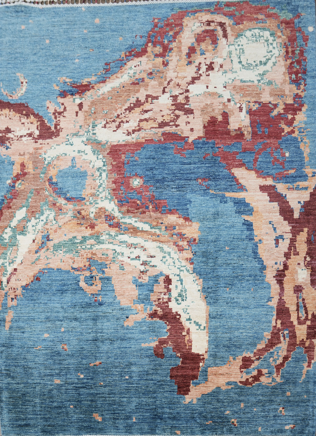 Vegetable Dye Handmade Abstract Wool Area Rug 6x8