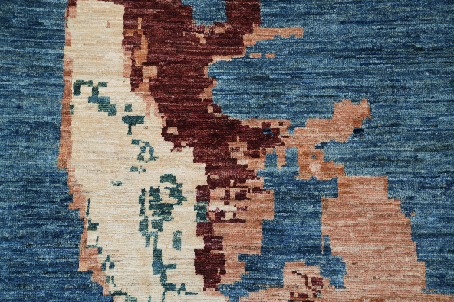 Vegetable Dye Handmade Abstract Wool Area Rug 6x8