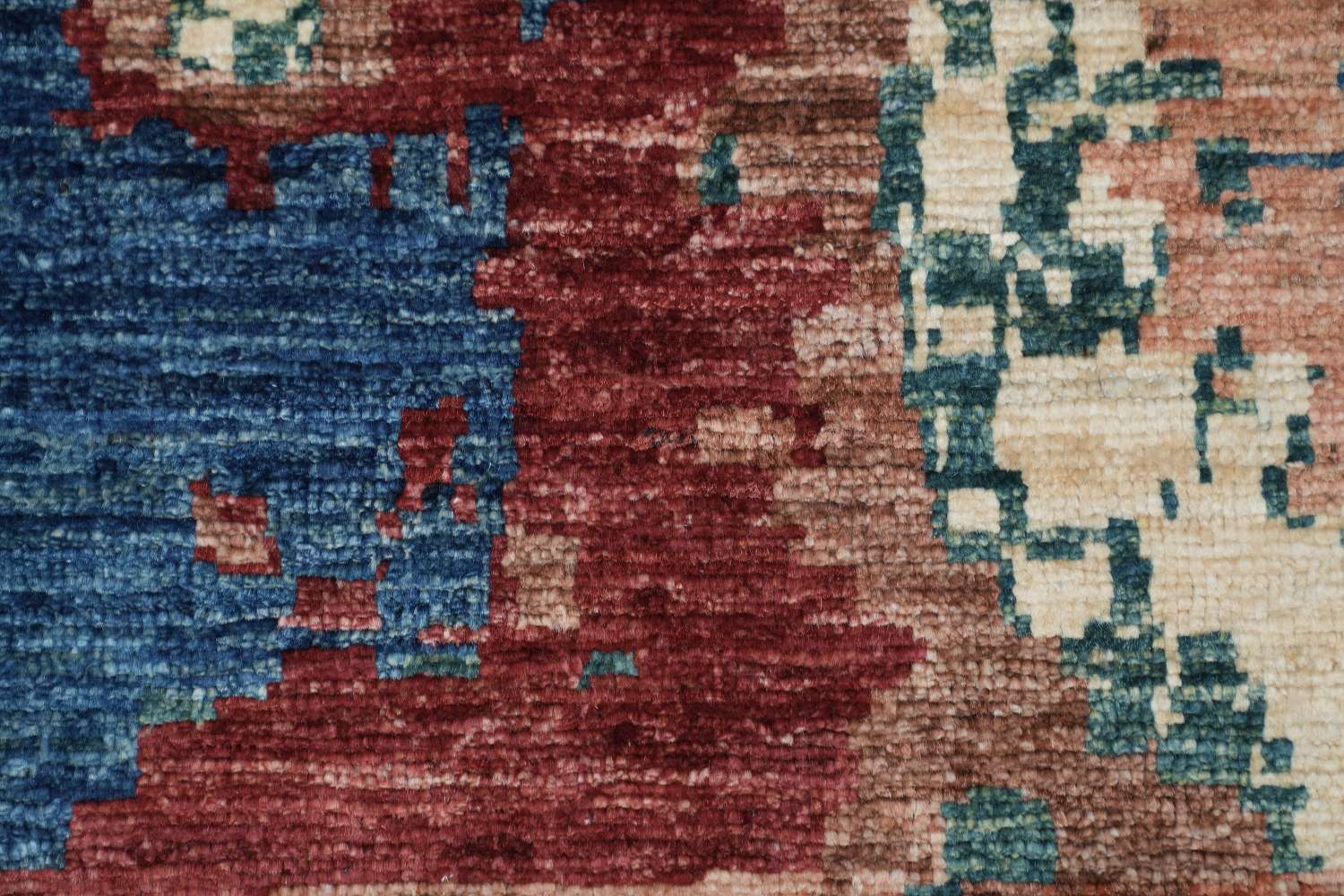 Vegetable Dye Handmade Abstract Wool Area Rug 6x8
