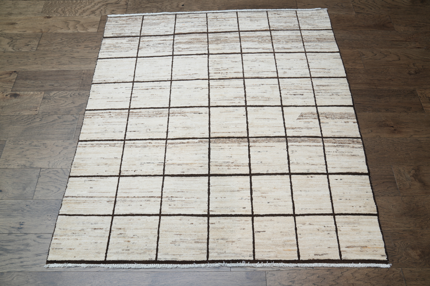 Checkered Gabbeh Kashkoli Square Area Rug 5x5