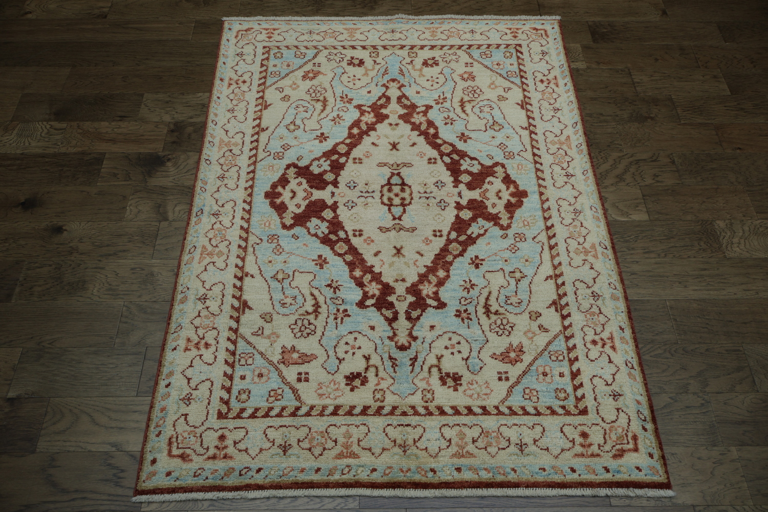 Vegetable Dye Oushak Turkish Area Rug 5x7