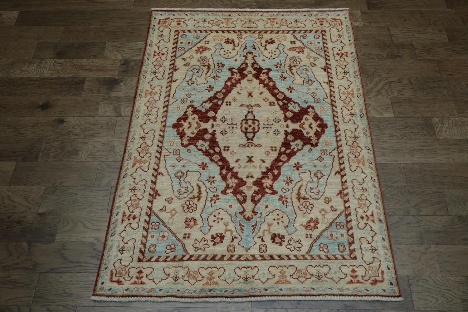 Vegetable Dye Oushak Turkish Area Rug 5x7