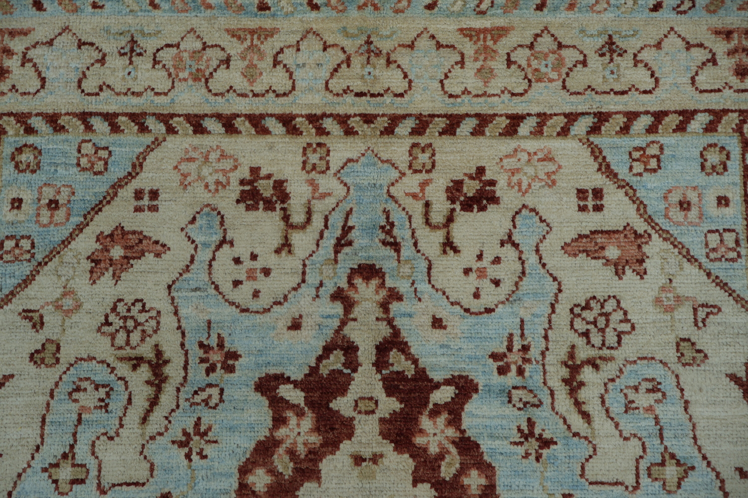 Vegetable Dye Oushak Turkish Area Rug 5x7