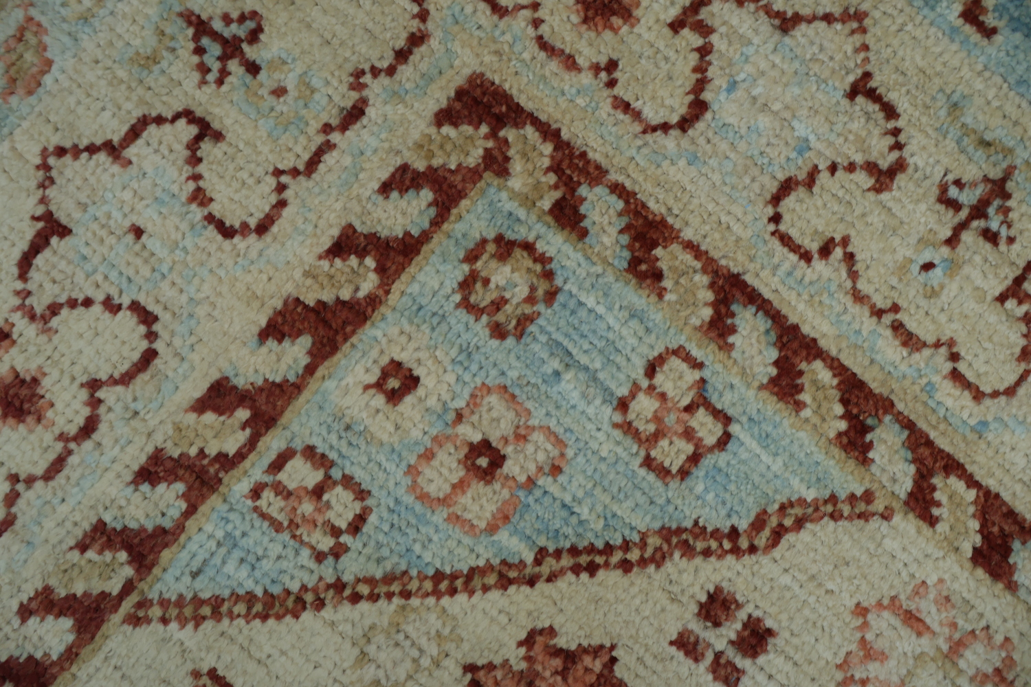 Vegetable Dye Oushak Turkish Area Rug 5x7