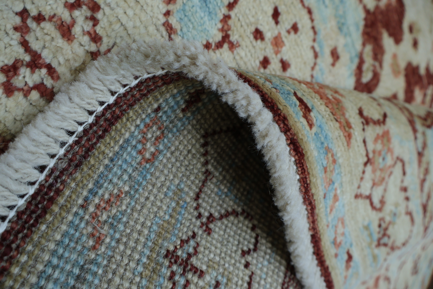 Vegetable Dye Oushak Turkish Area Rug 5x7