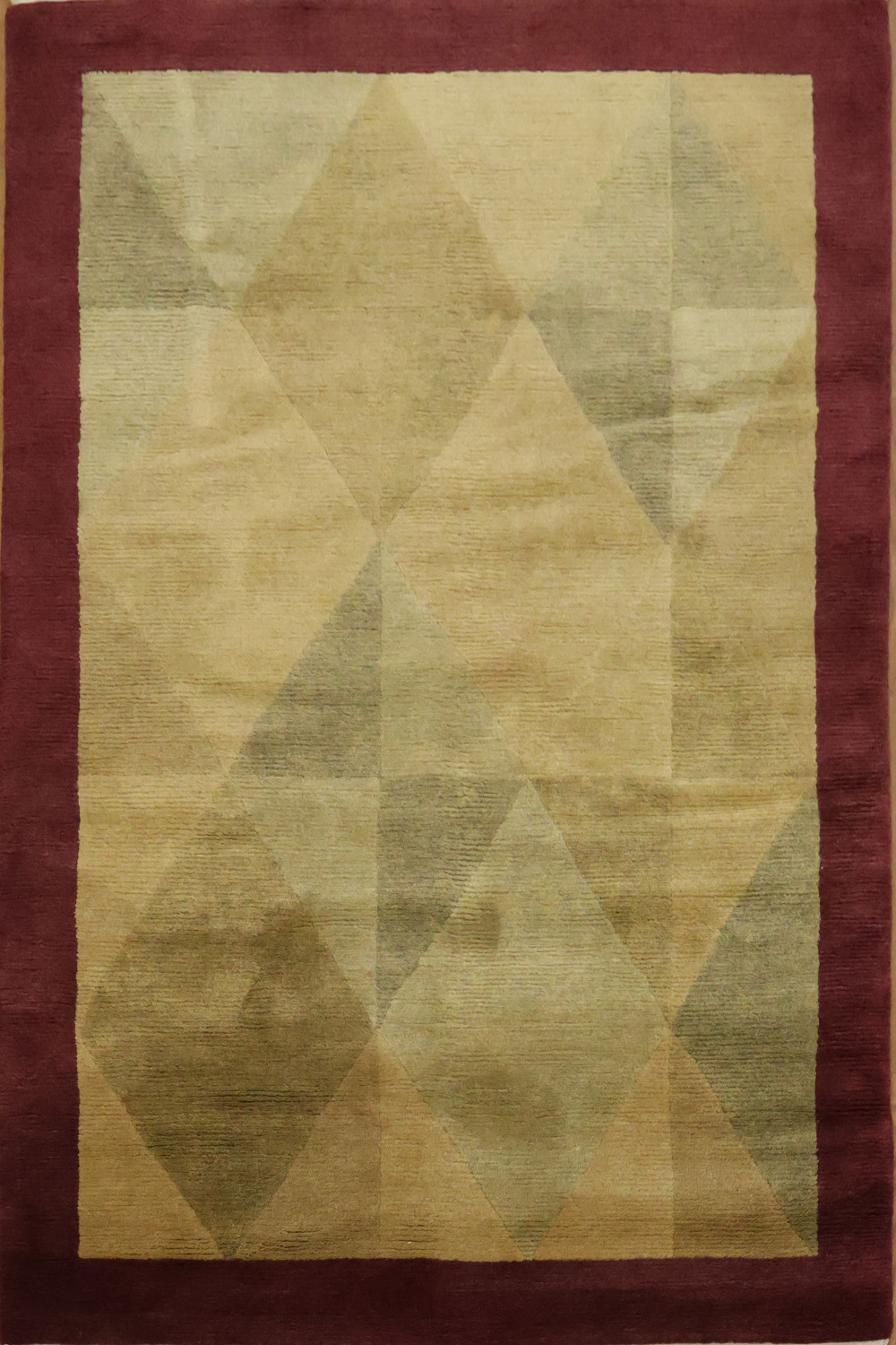 Vegetable Dye Nepalese Wool Area Rug 4x6