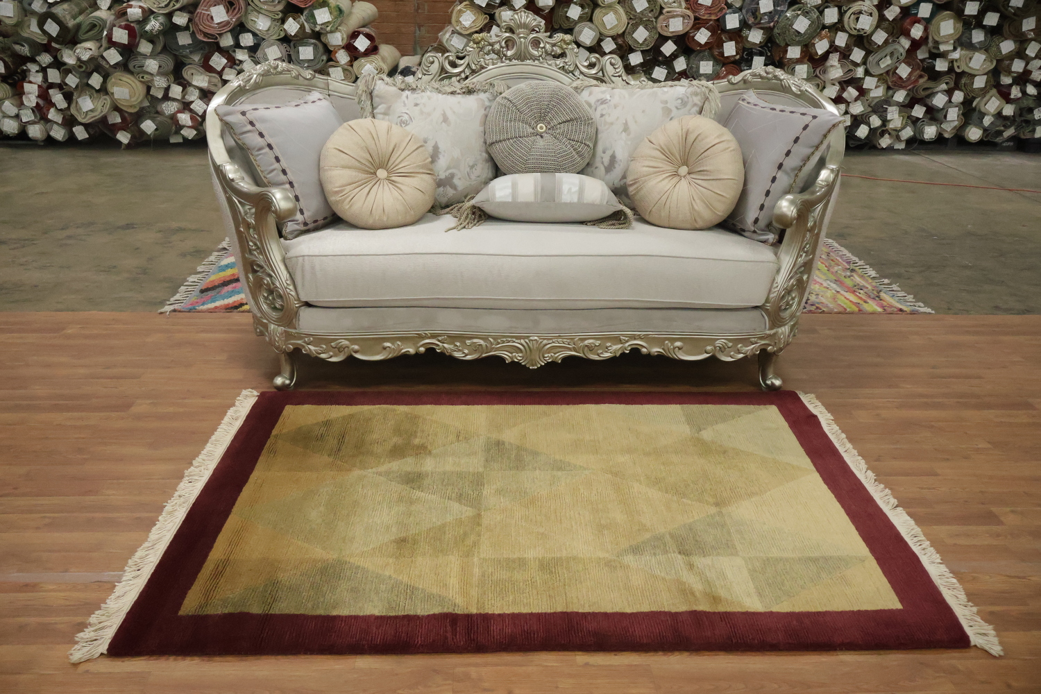 Vegetable Dye Nepalese Wool Area Rug 4x6